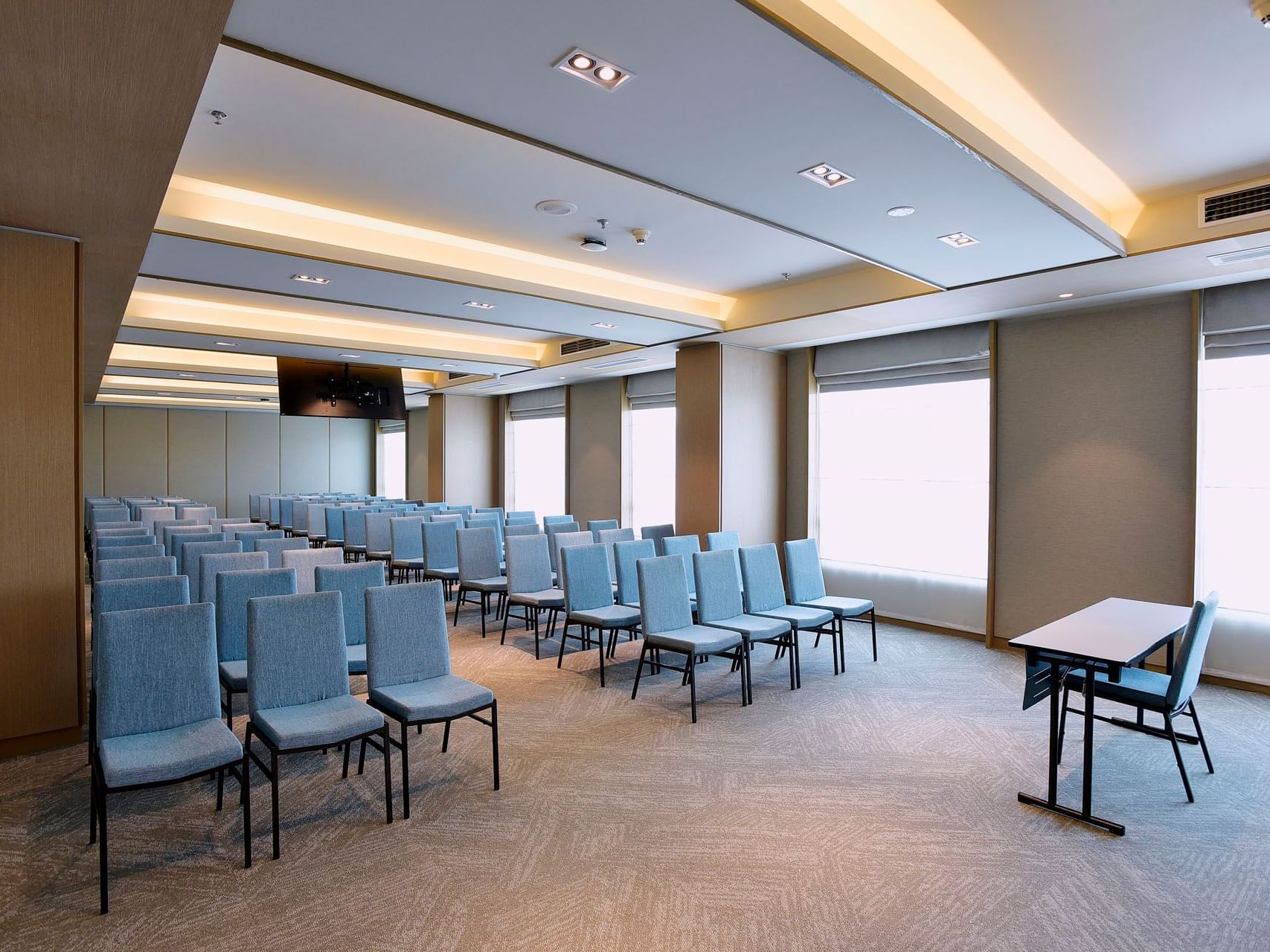 Theatre set-up in Function Hall 2 with carpeted floors at Cititel Express Kota Kinabalu