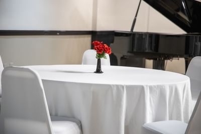 flowers on a table