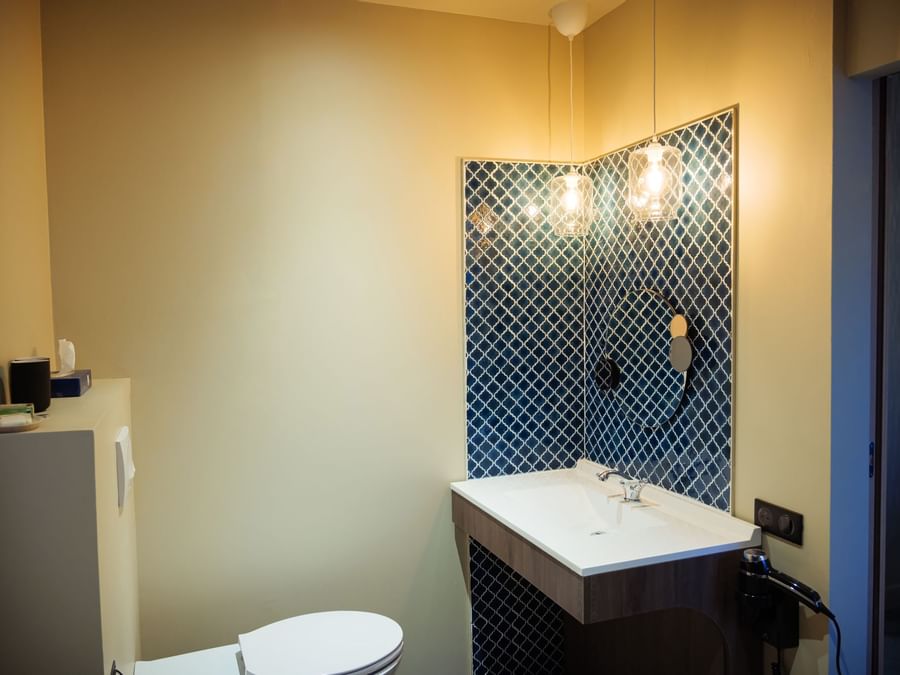 Bathroom vanity in bedrooms at Maison Arquier
