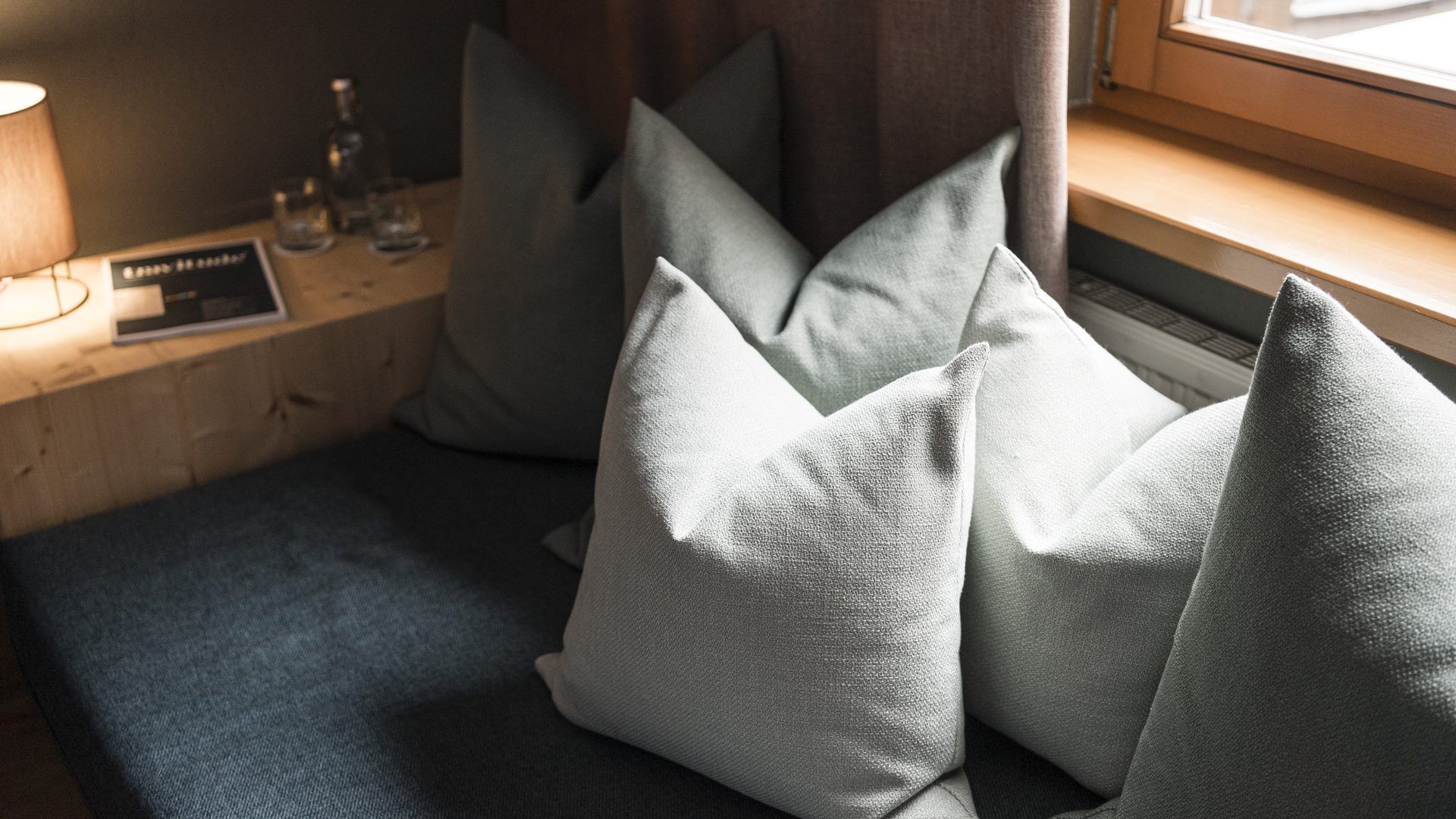 Close-up of pillows, Suite Valley view at Falkensteiner Hotels