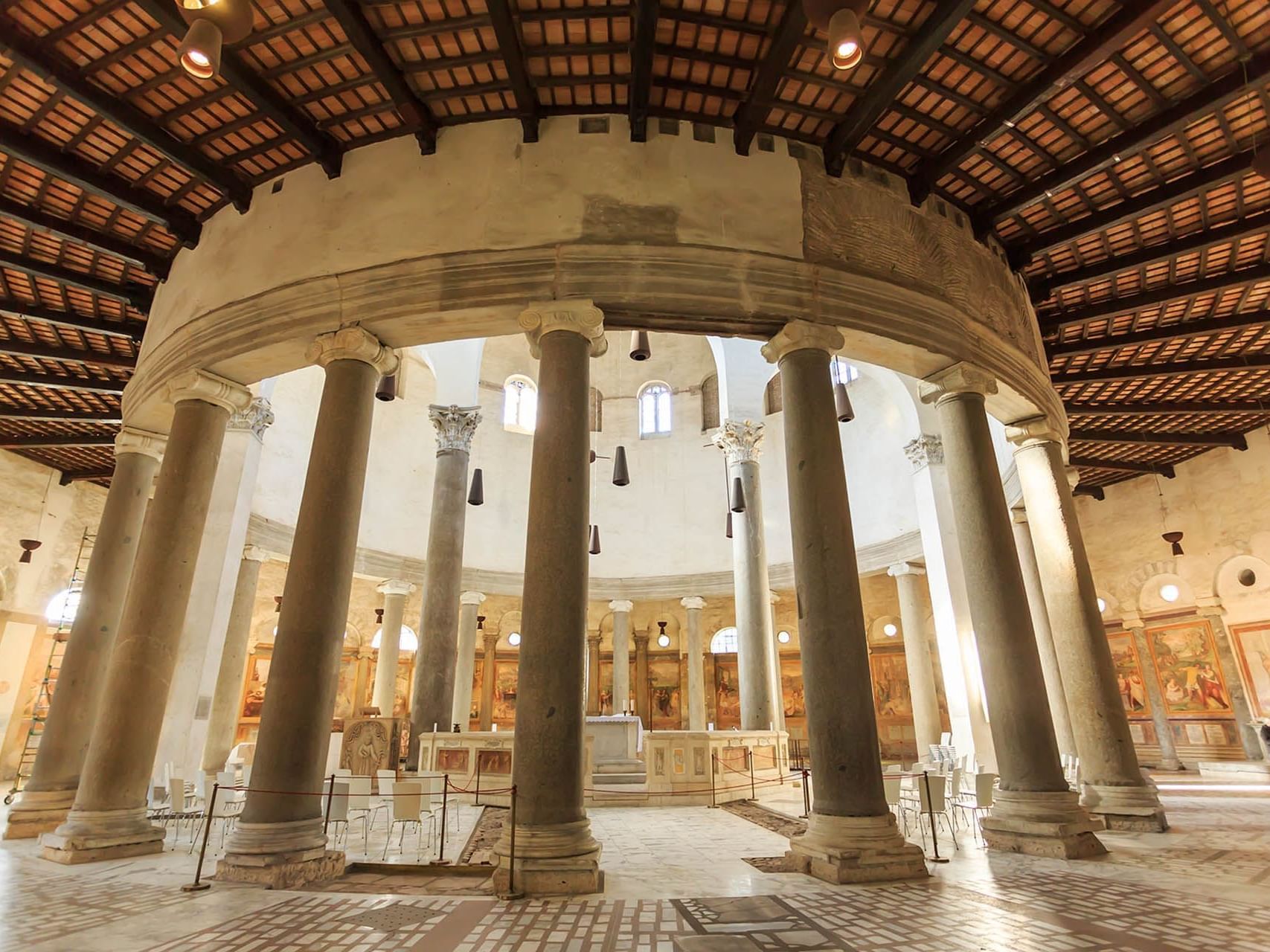 Interior of the Santo Stefano Rotondo near The Independent