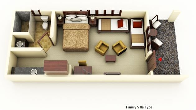Miniature 3D structure of the Family Villa at Tokatoka Resort