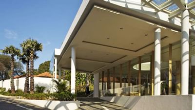 The exterior view of the entrance of Amara Sanctuary Resort