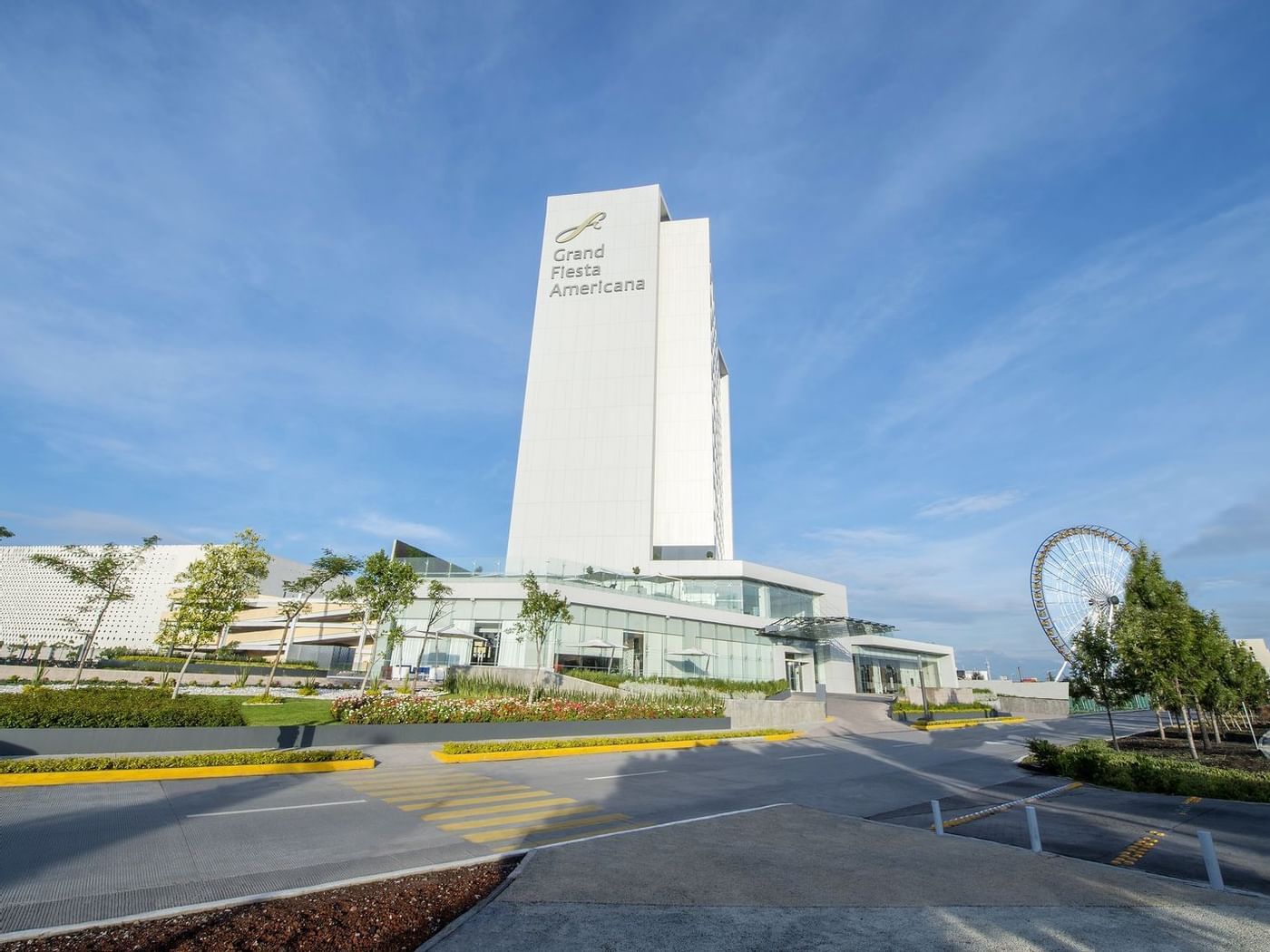 The exterior of the Grand Grand Fiesta Americana Hotel