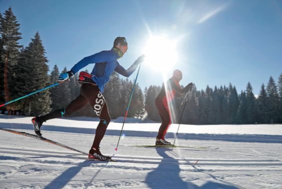 Course ski de fond montagne hiver activites hotel les gentianettes