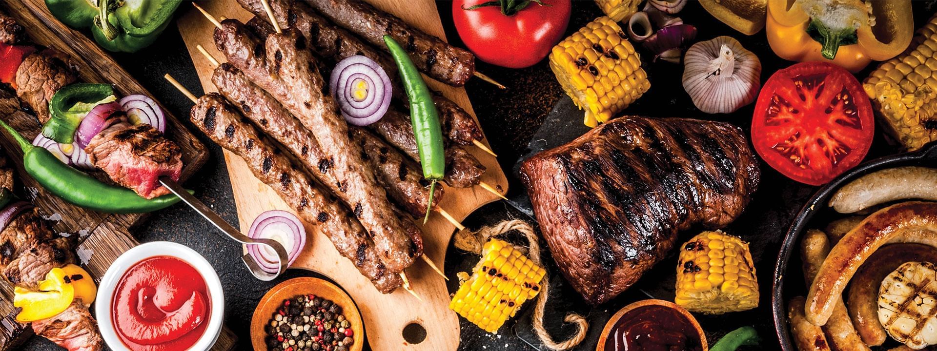 Various BBQ dishes served at WaterColor Inn & Resort