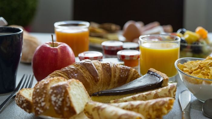 A warm breakfast served at Hotel Eclipse