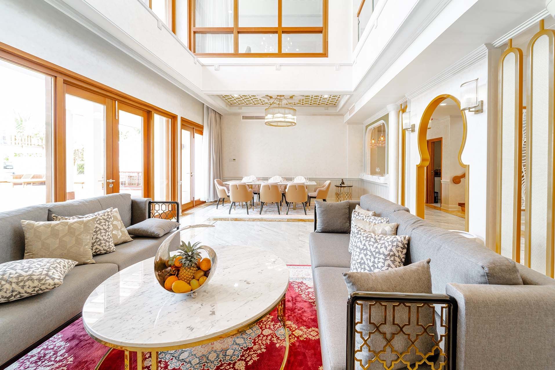 Living area in Sultan Beach Residence, The Signature Collection