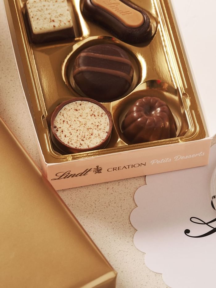 A Box of Lindt Petit Desserts