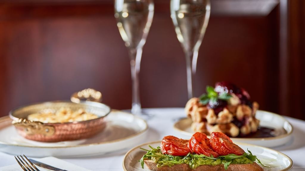 Bottomless brunch served in One Twenty-One Two at Guoman Hotels