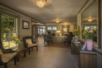 Lobby area near the front office at The Heritage House Resort