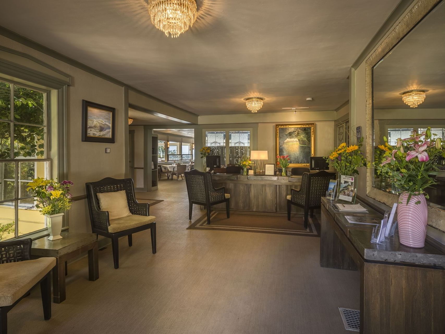 Lobby area near the front office at The Heritage House Resort