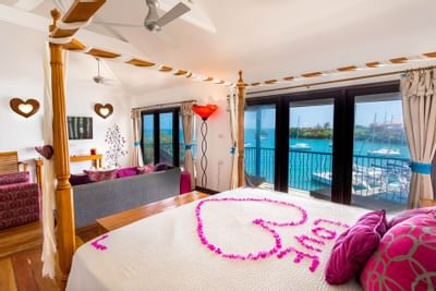 Interior of the Honey Bee Suite at True Blue Bay Hotel
