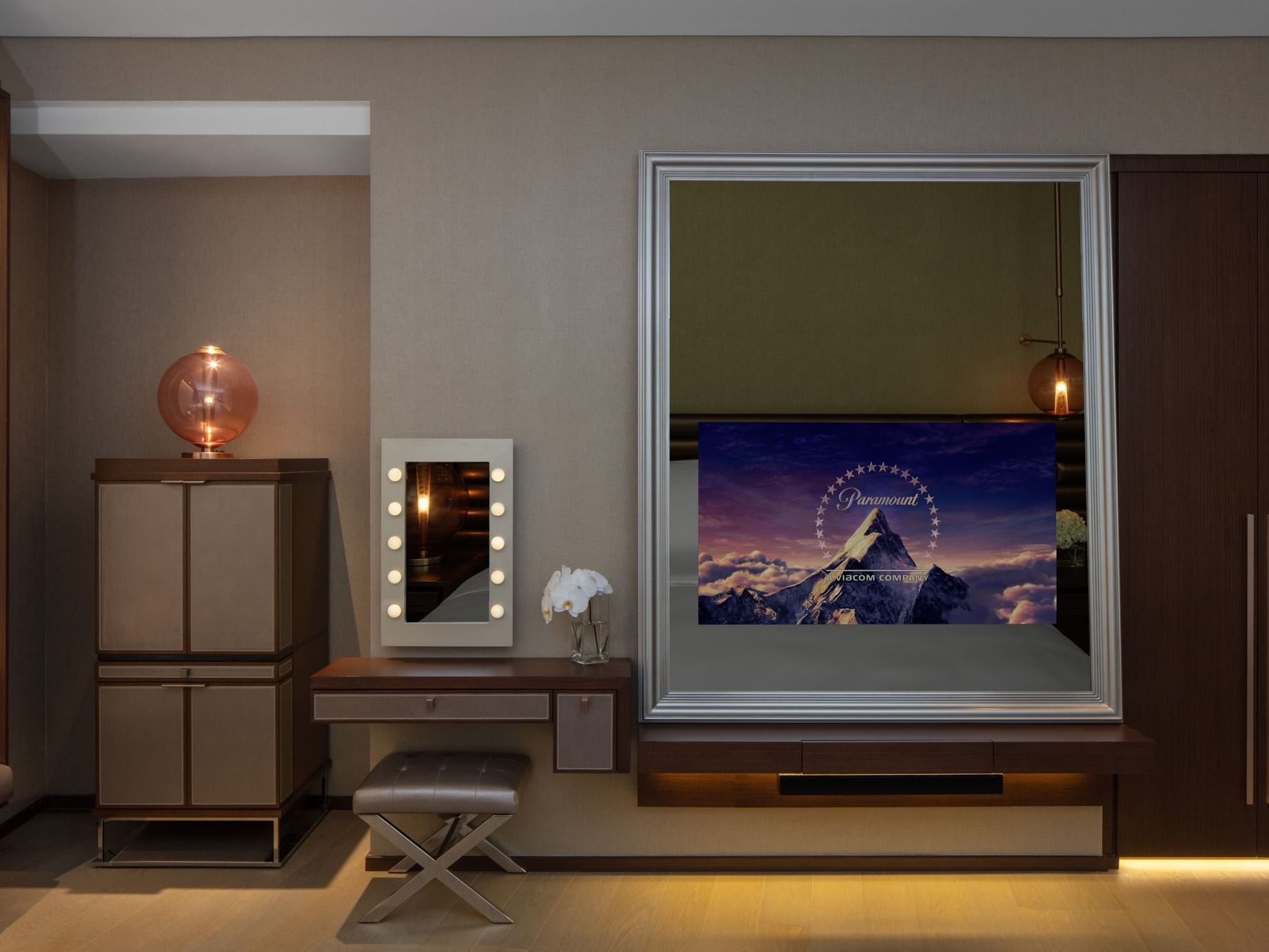 Vanity of the Scene Room at Paramount Hotel Dubai