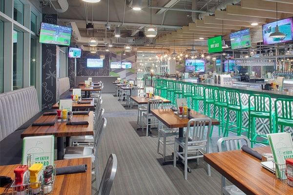 Dining area of Drive Shack Orlando near Lake Buena Vista Resort Village & Spa