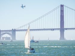 Sailboats with Golden Gate Bridge near The Garrett Hotel