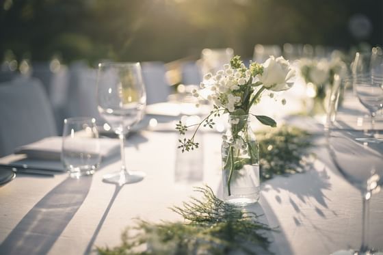 Table decorations at a wedding in Precise Resort Rheinsberg