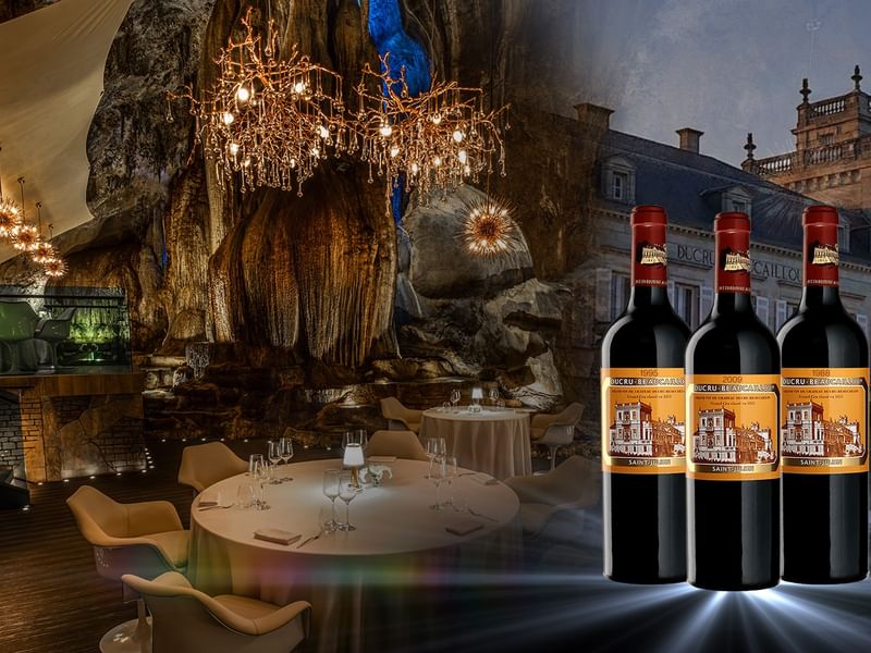 Château Ducru-Beaucaillou Wine at Jeff's Cellar unique cavern restaurant promoting November 2026 Wine Dinner at The Banjaran Hotsprings Retreat