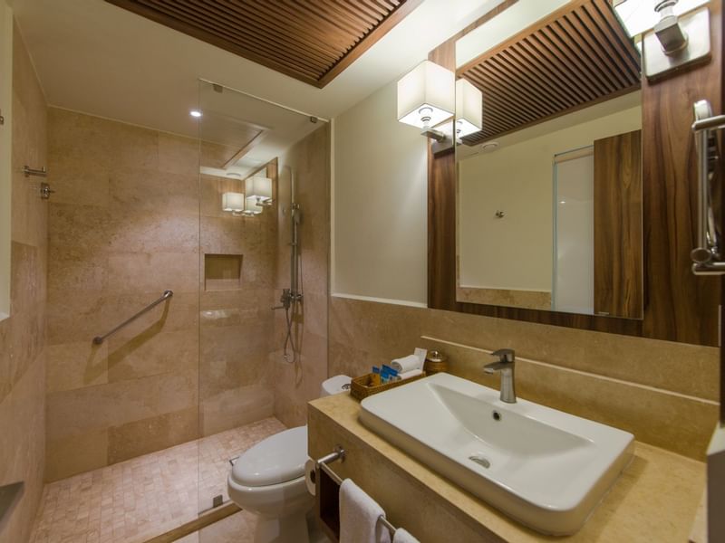 Luxury Double room bathroom at Naay Tulum Curamoria Collection