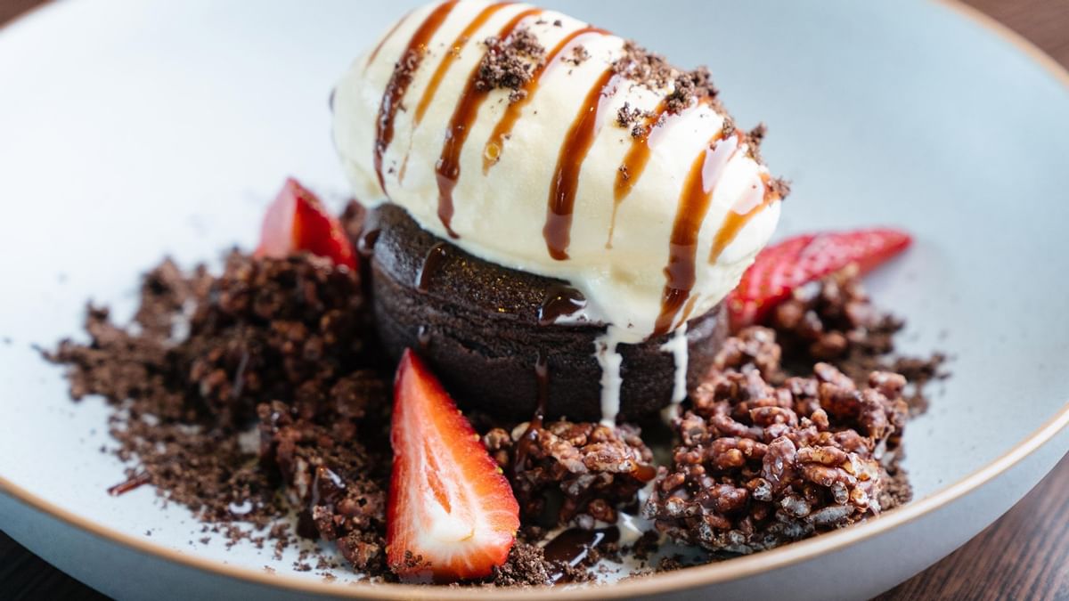 Close-up of a Dessert in Market & Co at Crown Towers Hotels