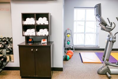 exercise equipment in gym