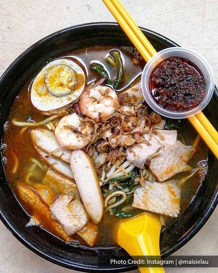 Top view of a Hokkien mee served in a Restaurant near Imperial Lexis Kuala Lumpur, Places to eat in KL