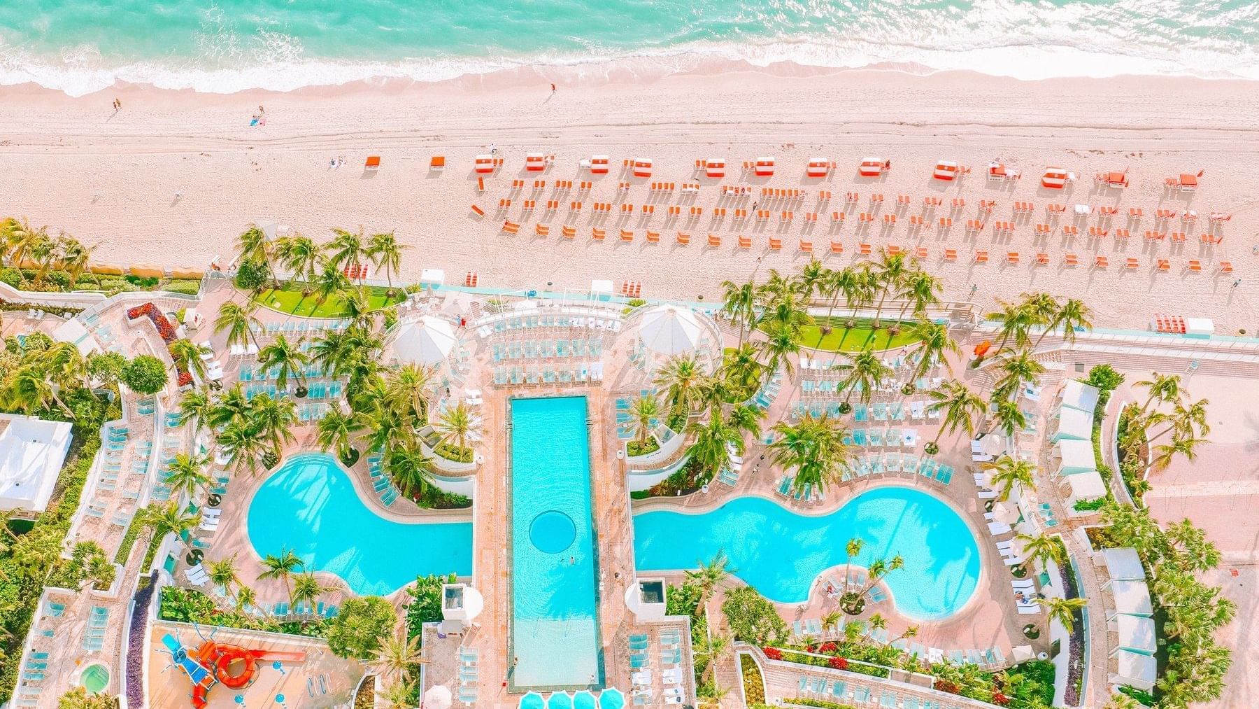 Aerial view of hotel with Beachfront Backyard at The Diplomat Resort