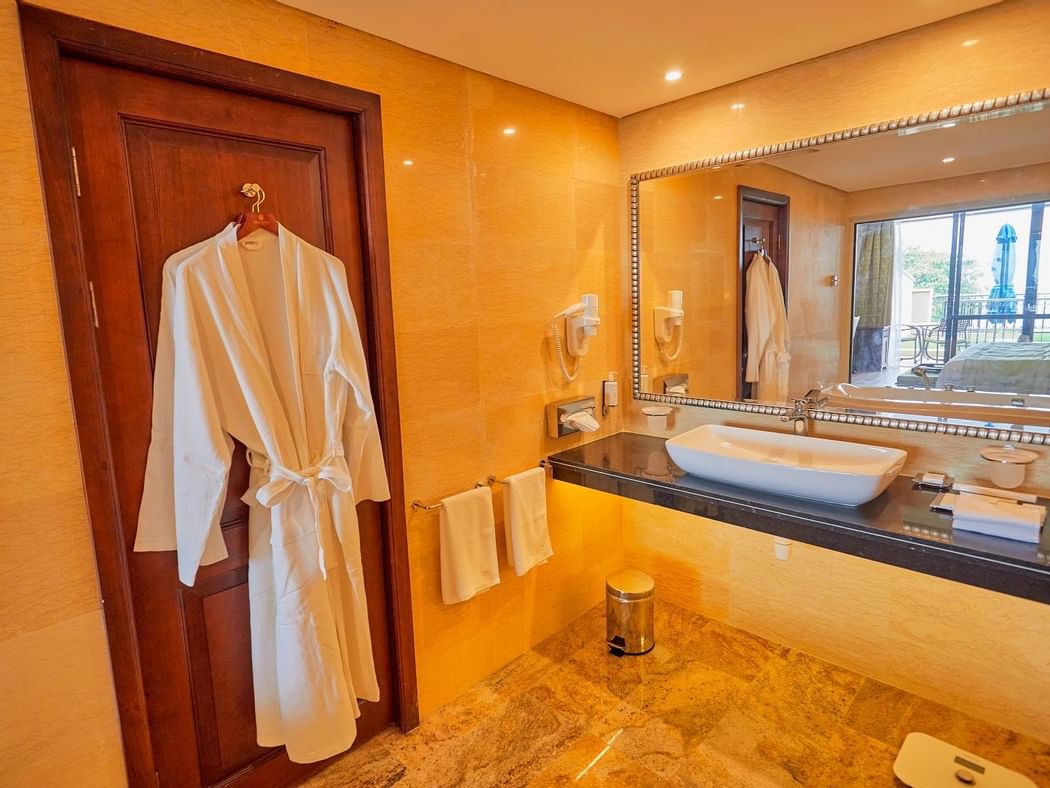 A Robe in the Superior Deluxe bathroom at Goma Serena Hotel