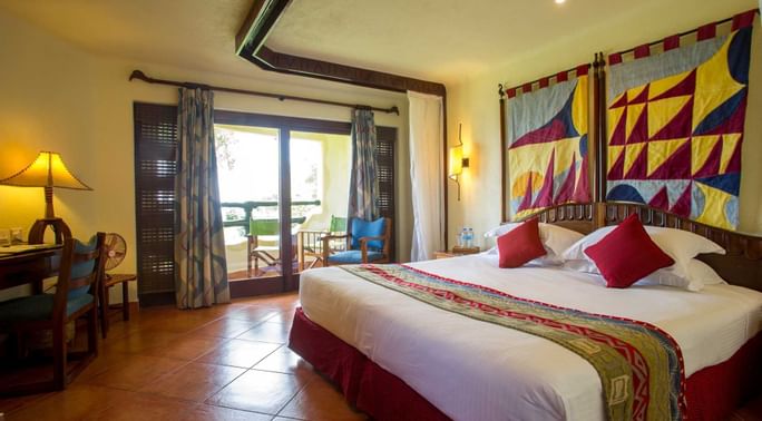 King Bed in Standard Room at Lake Manyara Serena Safari Lodge