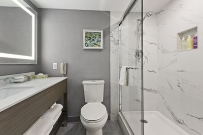 toilet in modern bathroom