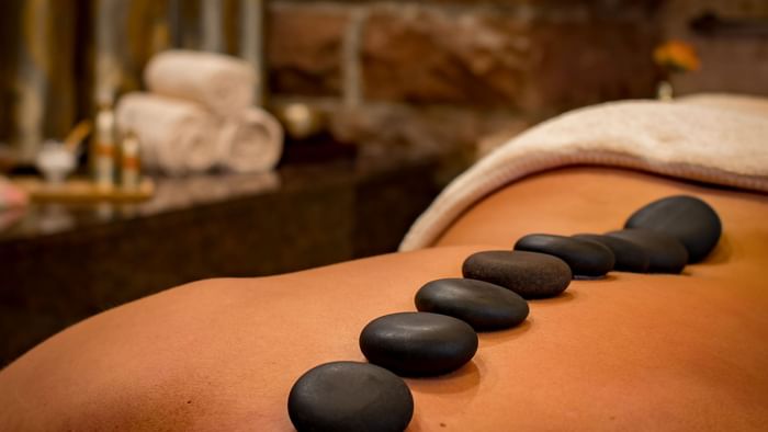 Hot stone treatment in Outdoor Spa At The Original Hotels