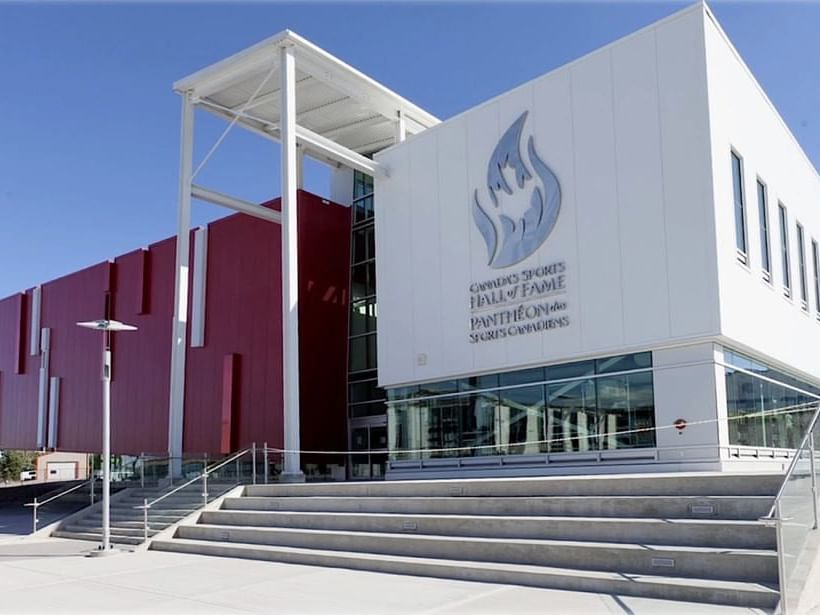 Entrance view of Canada's Sports Hall of Fame near Hotel Clique Calgary Airport