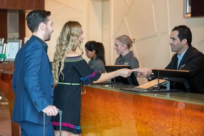 Reception at Ghaya Grand Hotel Dubai