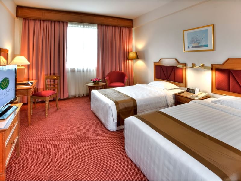 Two beds in Superior Twin Room at Sunway Putra Hotel