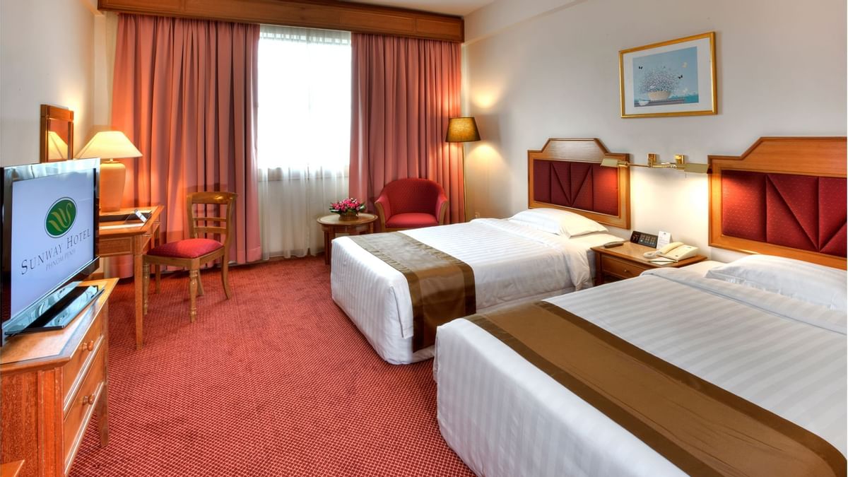 Two beds in Superior Twin Room at Sunway Putra Hotel