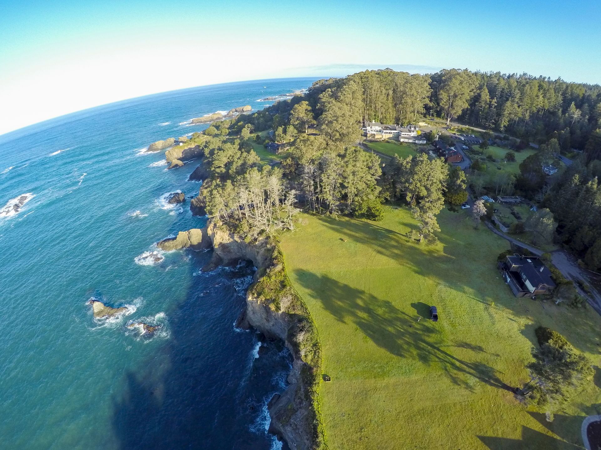 Aerial view of the landscape of The Heritage House Resort