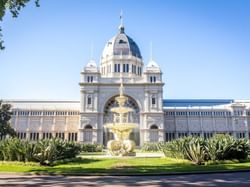 Exterior view of Royal Exhibition Building near Jasper Hotel