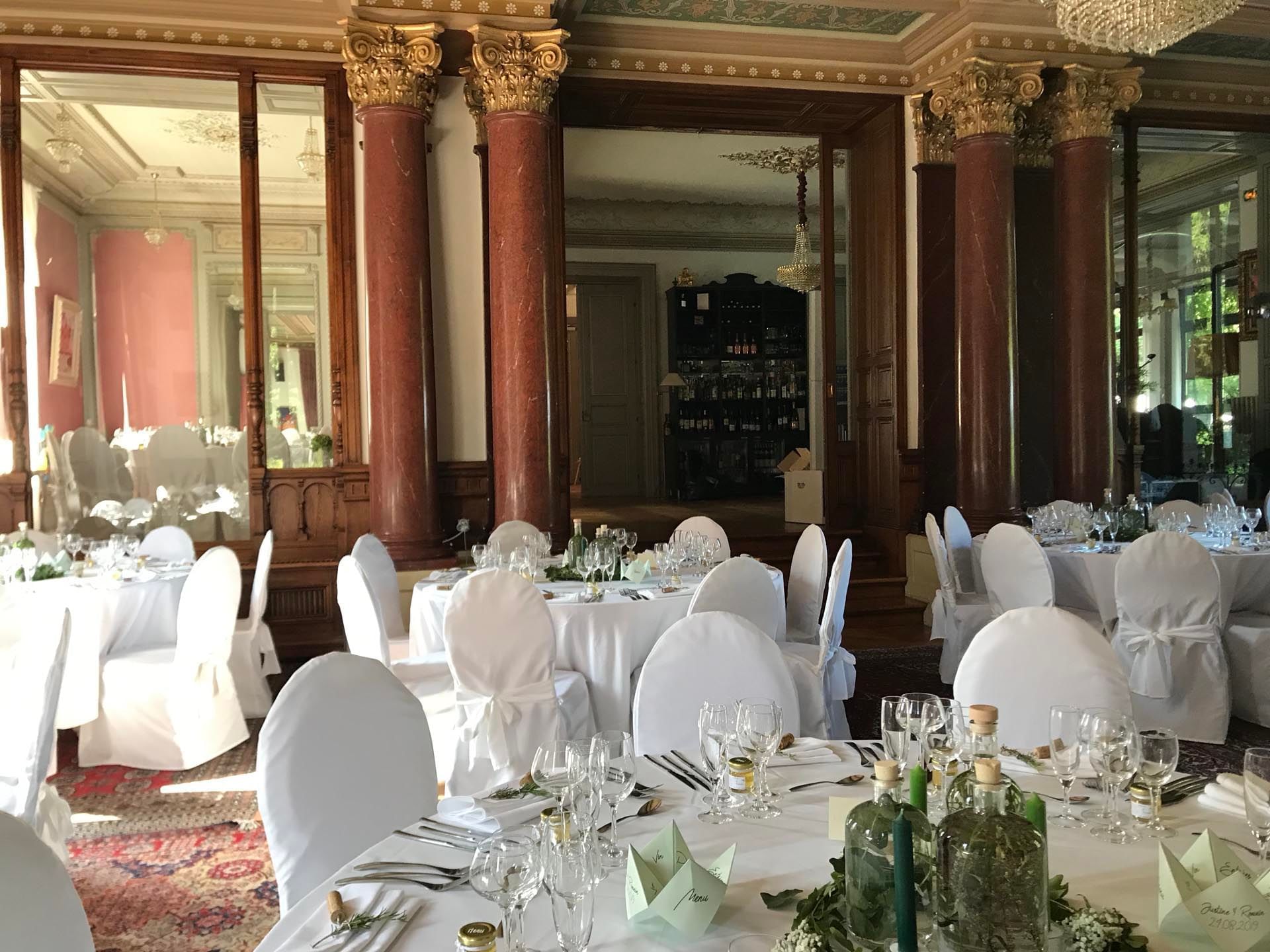 Wedding Tables Setting at Hotel Domaine de Beaupre