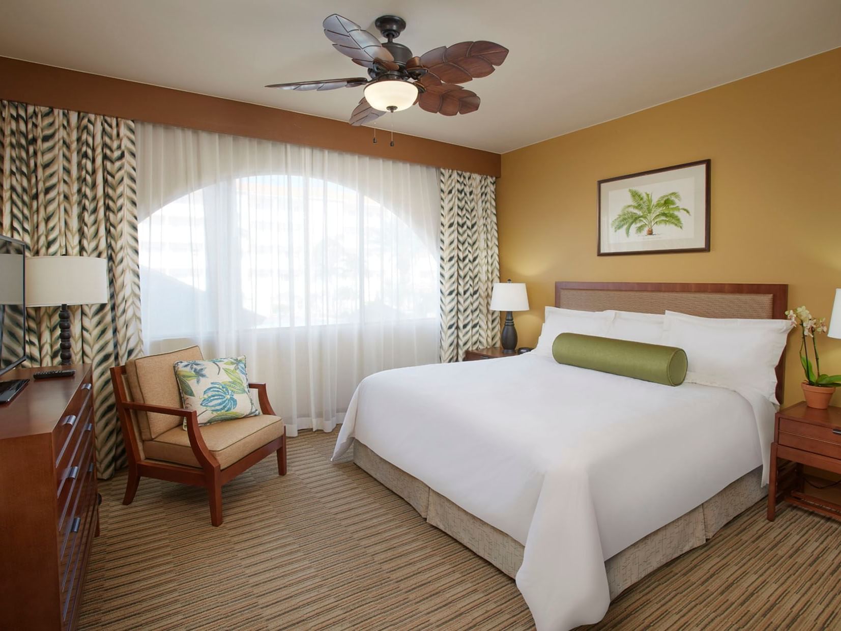 Interior of Premium King Bedroom at Eagle Aruba Resort