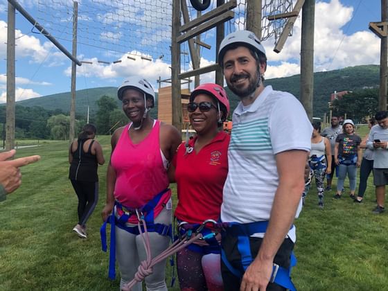People at ropes course