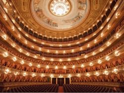 Ceiling & seats arranged in Colon Theatre near Grand Hotels Lux