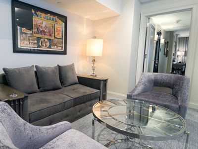 living room with comfortable chairs
