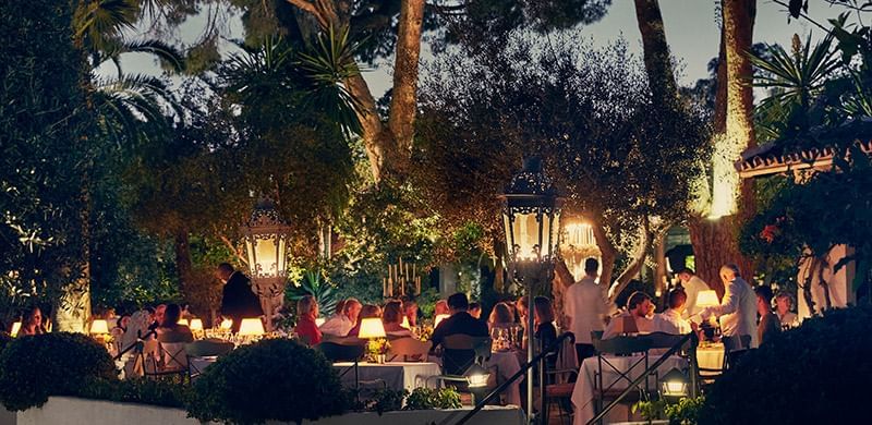 Exterior view of Function grill at Marbella Club during night