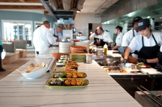 Photo of the open air kitchen