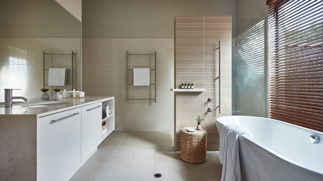 Interior of Studio Villa Bathroom at Pullman Bunker Bay Resort