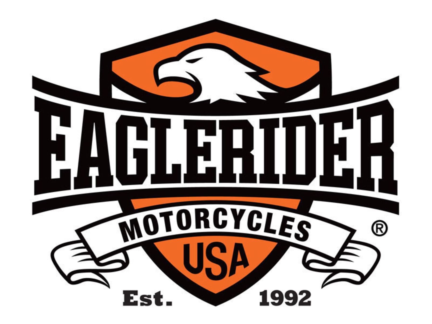 Logo for Eaglerider Motorcycles USA.
