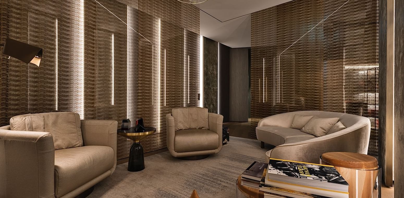 Meeting Room chair set-up at Fendi Private Suites