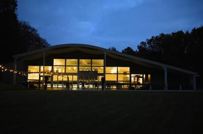 Night shot of The King Suite at Easthampstead Park in Berkshire