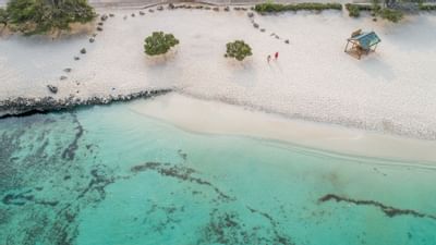 Aerial view of the coastline near Amsterdam Manor Resort