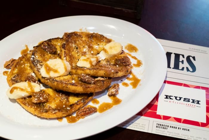 Close-up on a delicious dish served at Clevelander South Beach